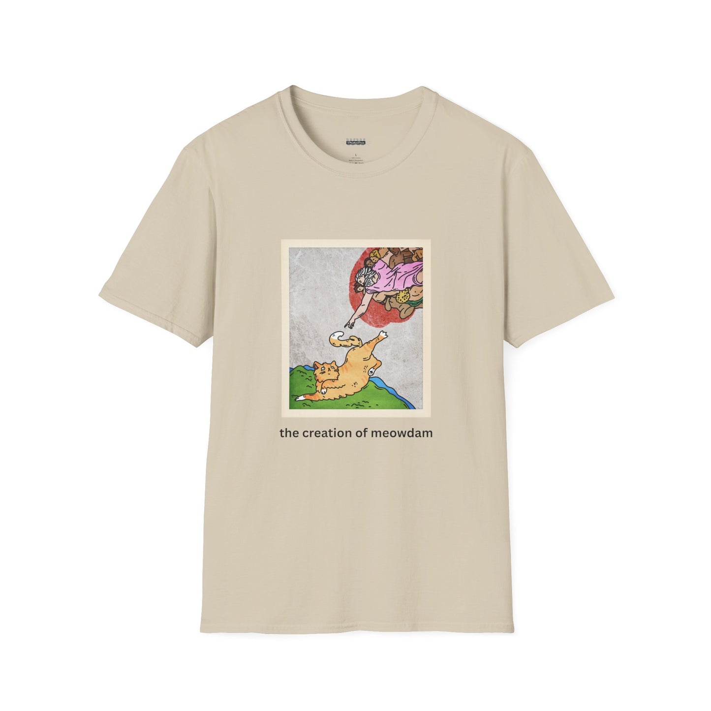Creation of Meowdam Unisex T-Shirt (Bright Colors)
