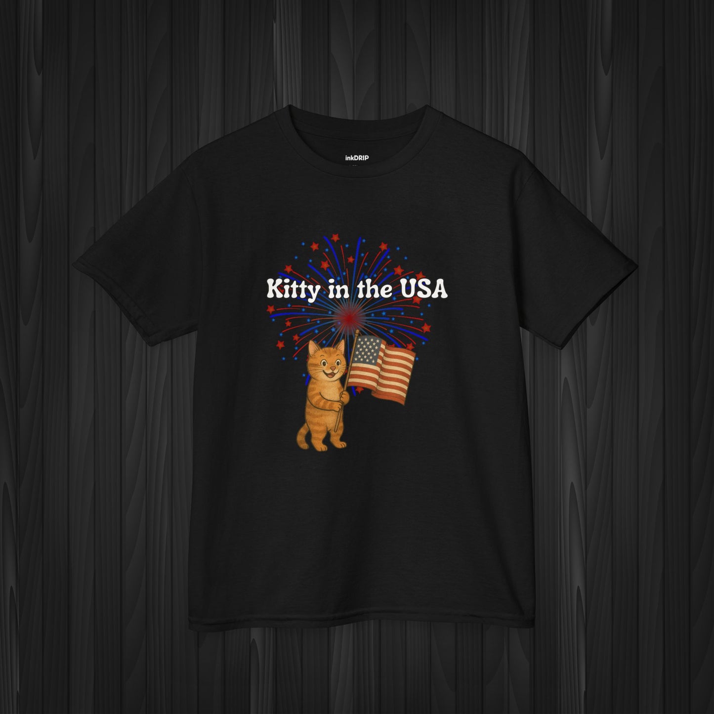 "Kitty in the USA" - Kids Tee