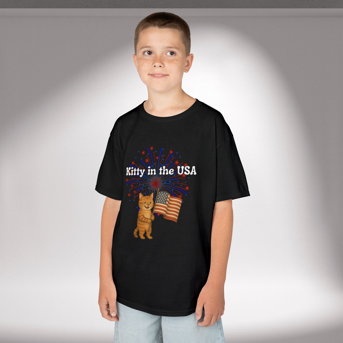 "Kitty in the USA" - Kids Tee