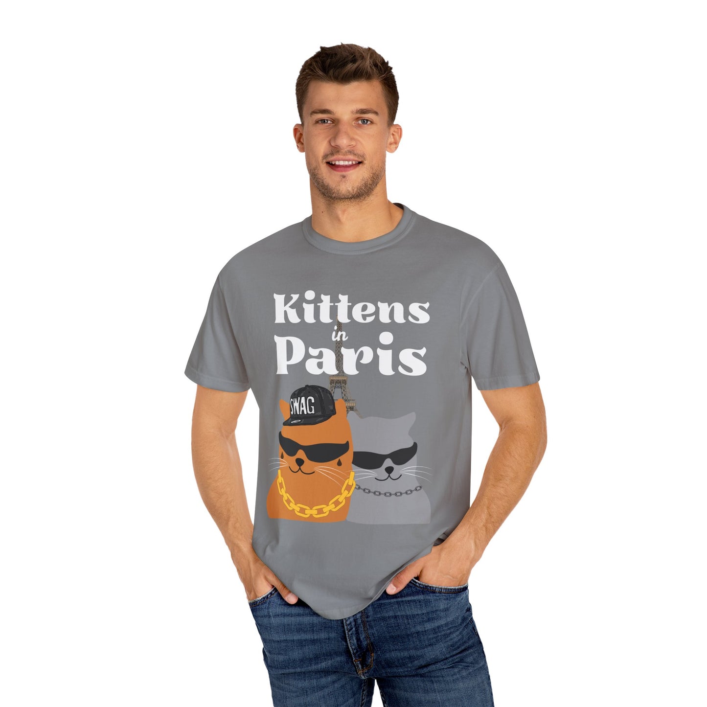 "Kittens in Paris" Funny Cat T-Shirt