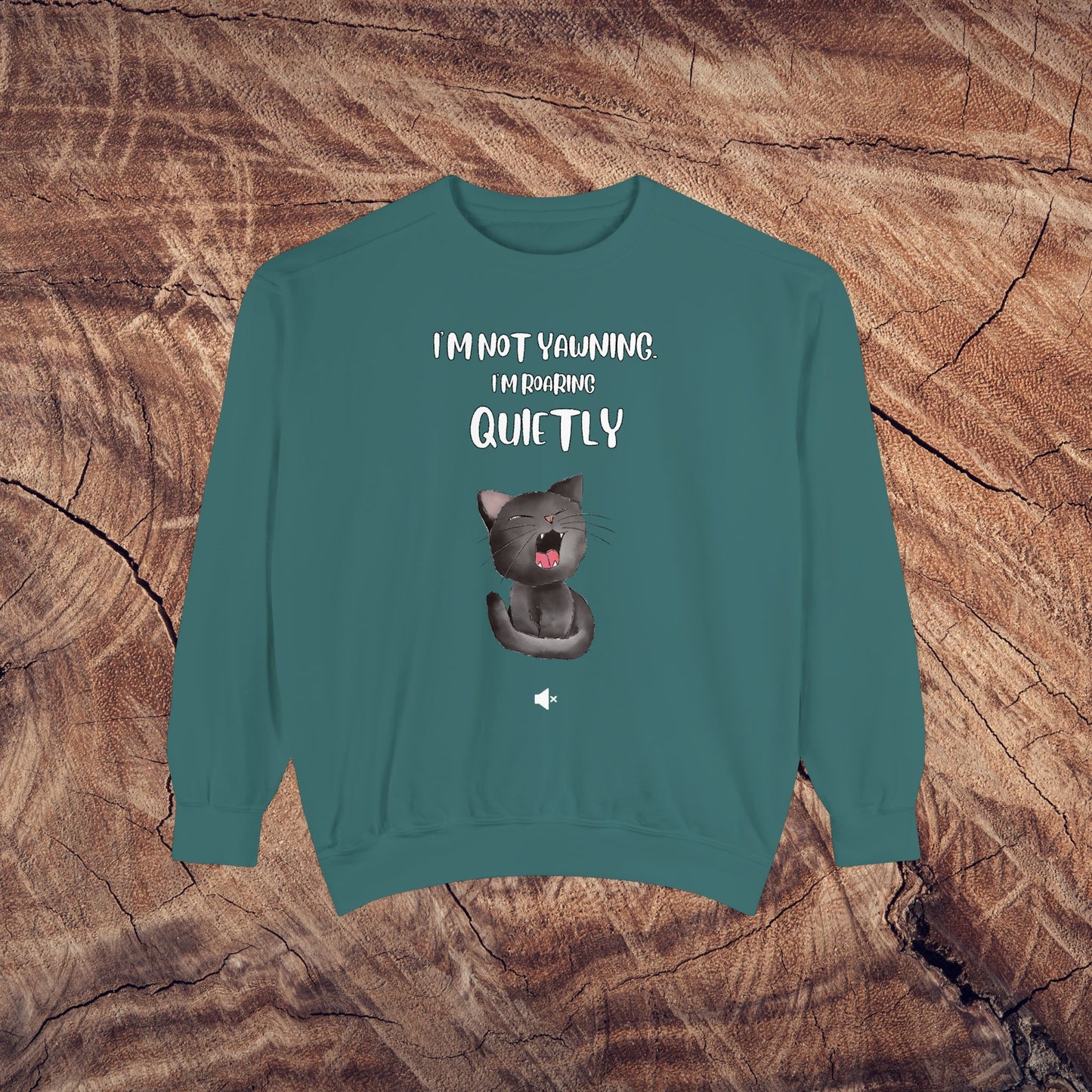"Roaring Quietly" Cozy Cat Sweatshirt