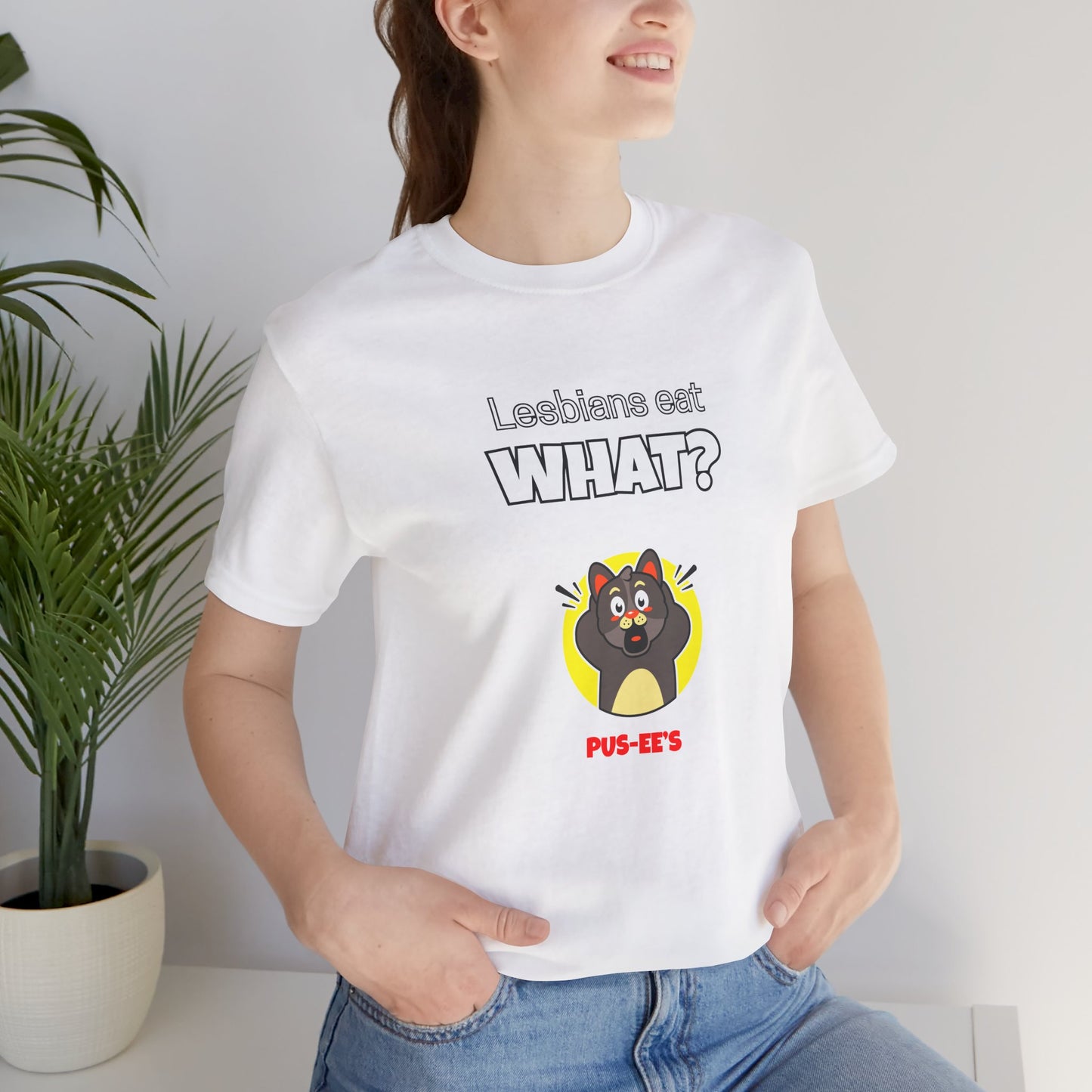 Lesbians Eat What?! Funny Men's/Unisex Shirt