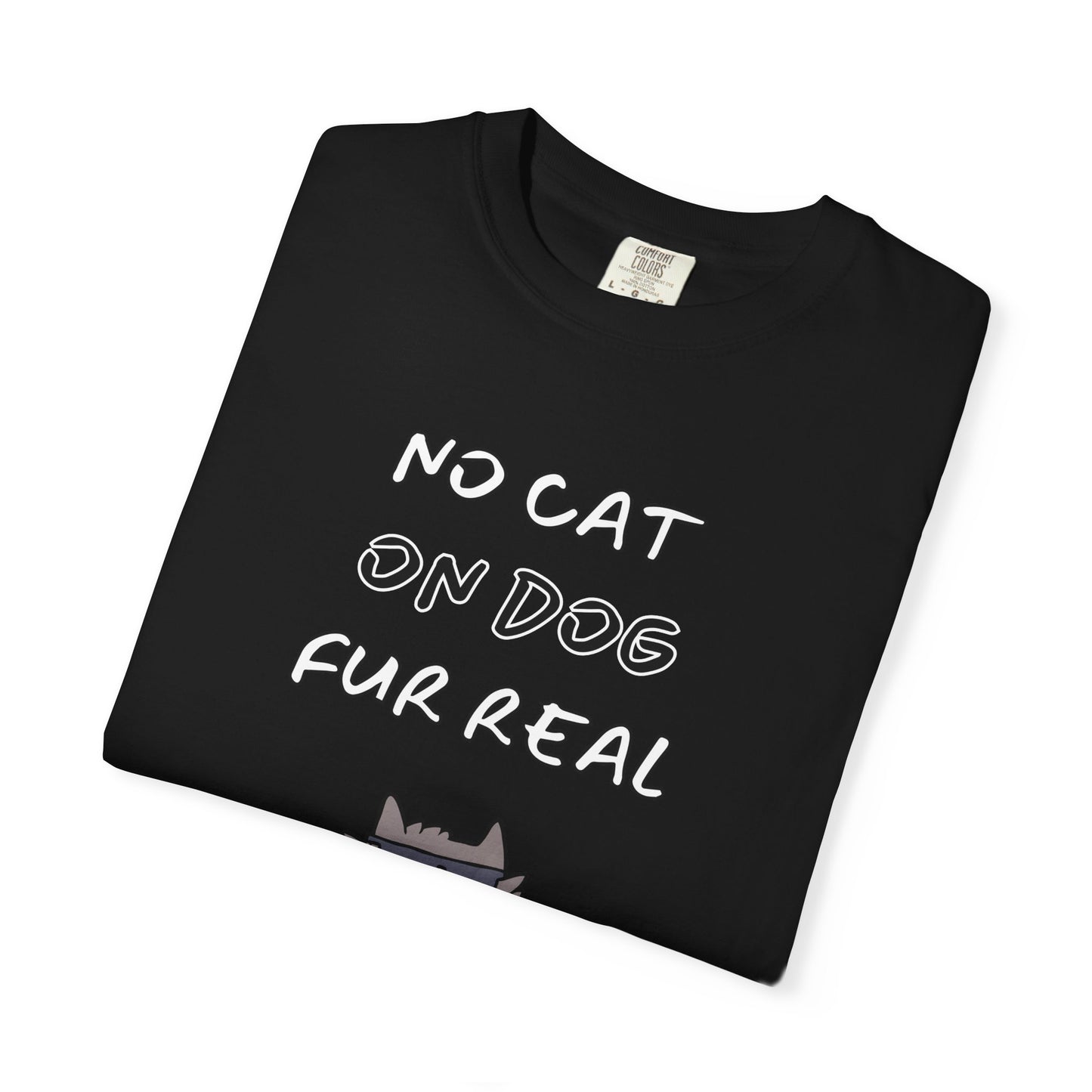 "No Cat, On Dog" Funny Gen-Z Slang Cat T-Shirt