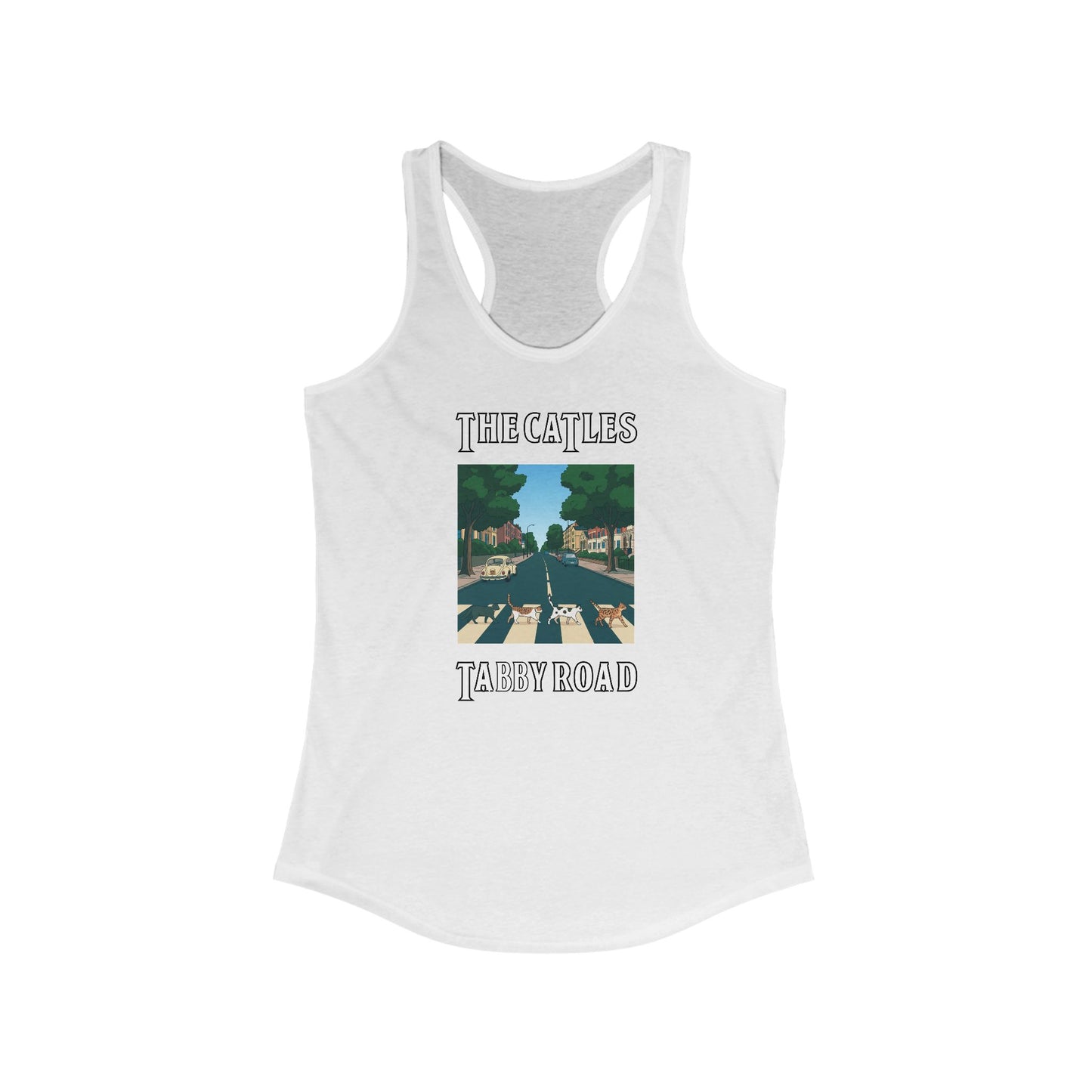 Catle's Tabby Road Funny Women's Tank Top