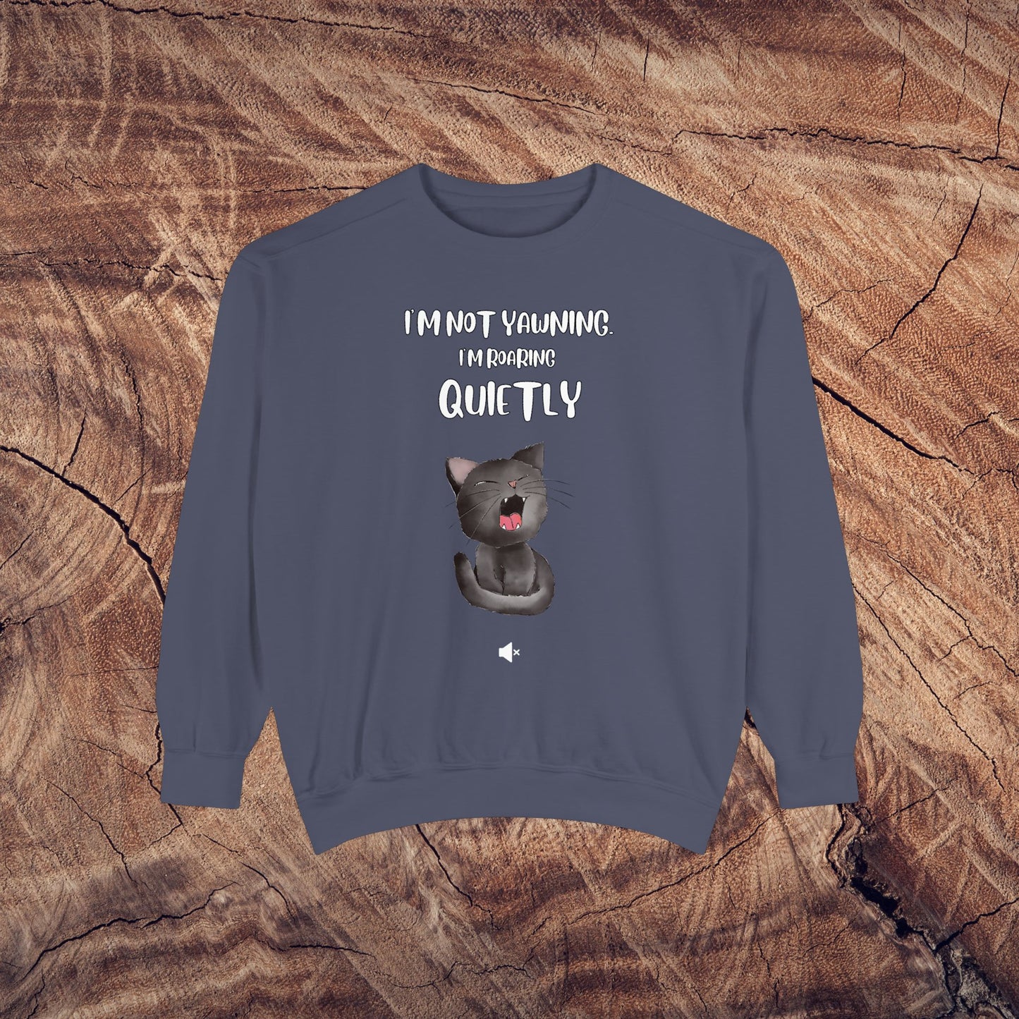 "Roaring Quietly" Cozy Cat Sweatshirt