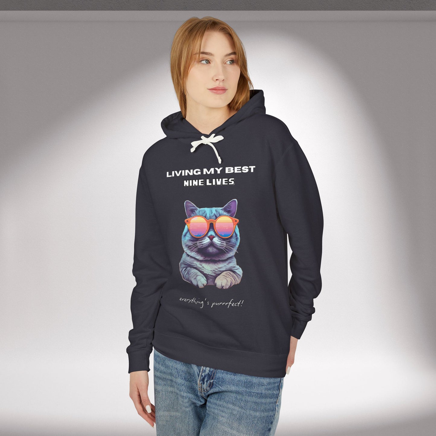 "Living My Best 9 Lives" Funny Hoodie