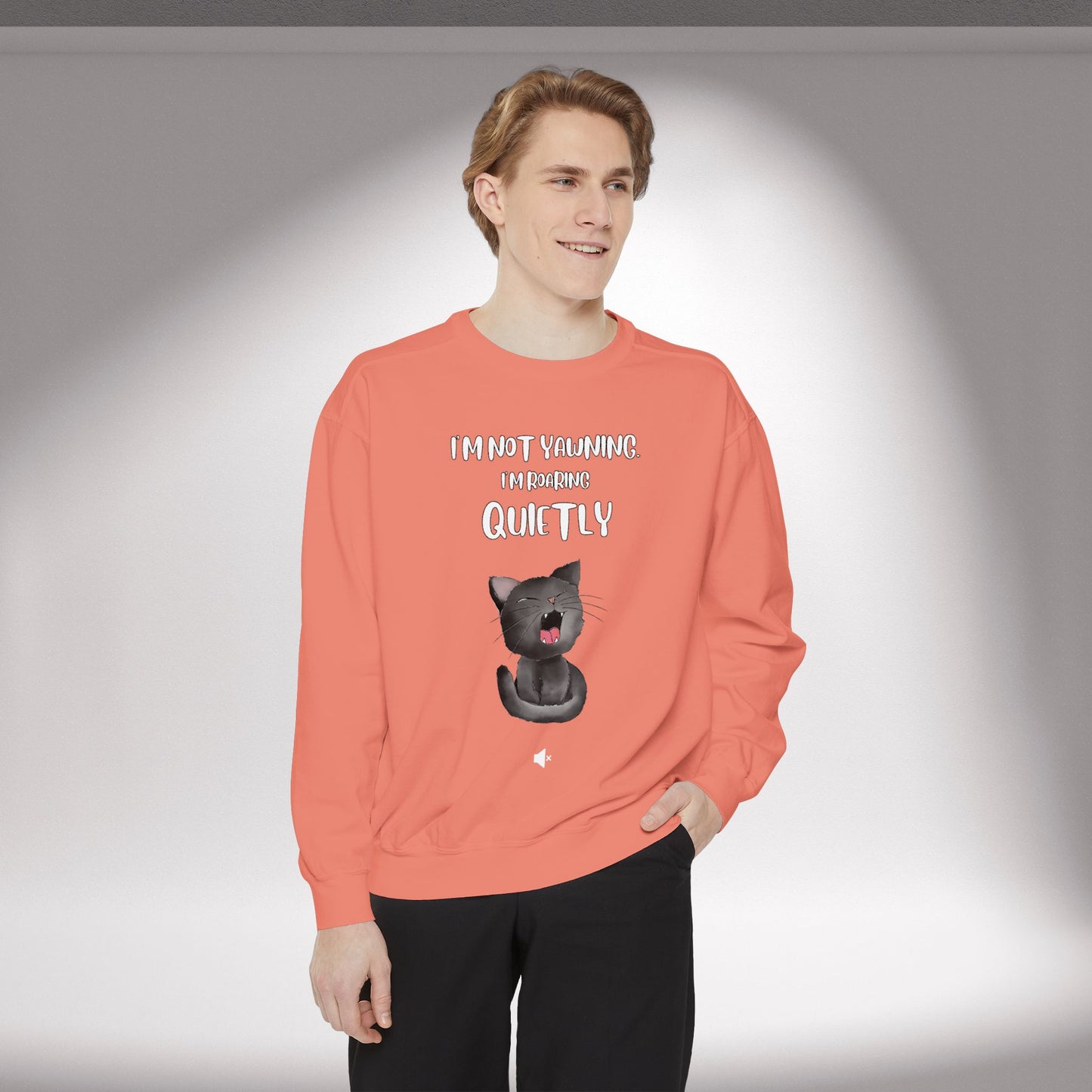 "Roaring Quietly" Cozy Cat Sweatshirt