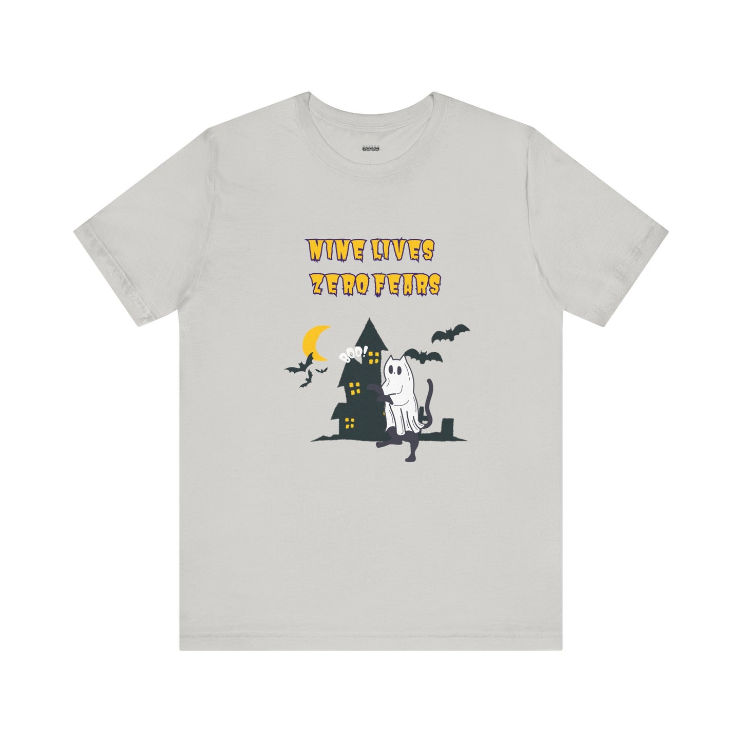 Nine Lives, Zero Fears Halloween Unisex Shirt