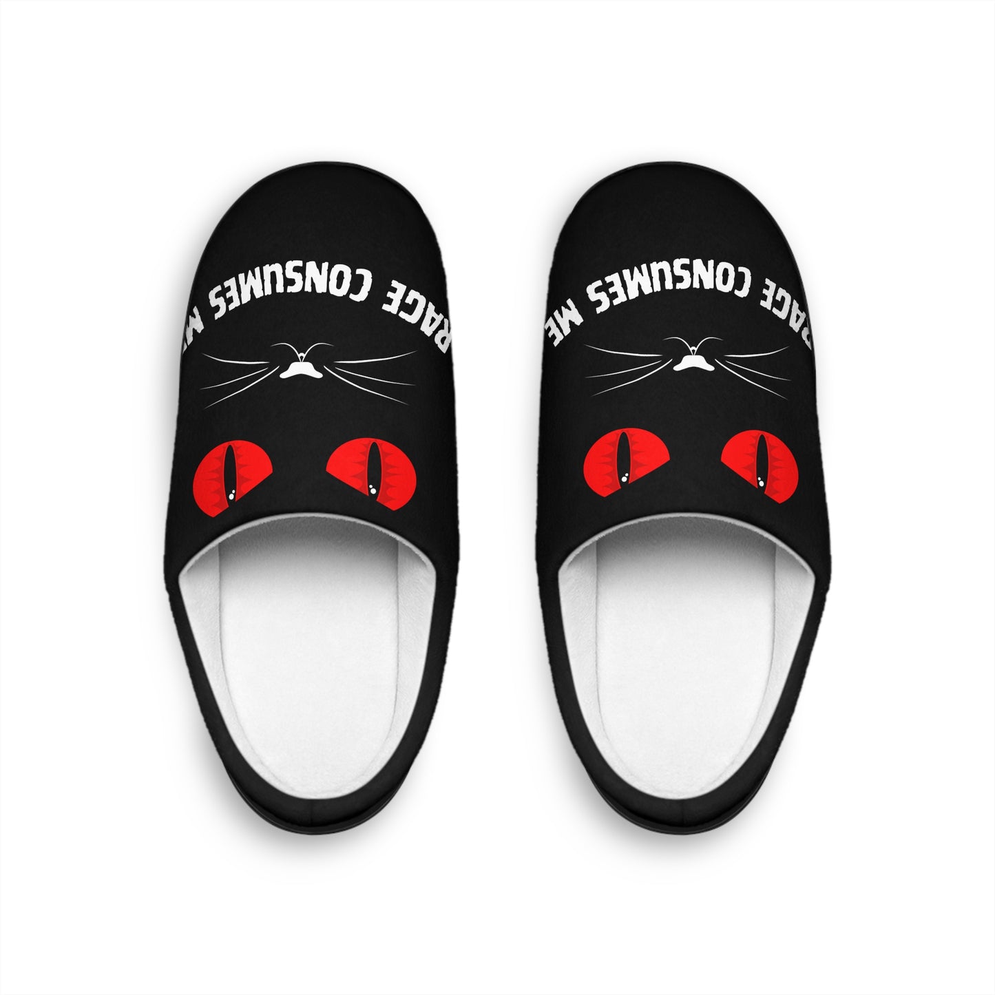 "Rage Consumes Me" Cat-Themed Slippers for Women
