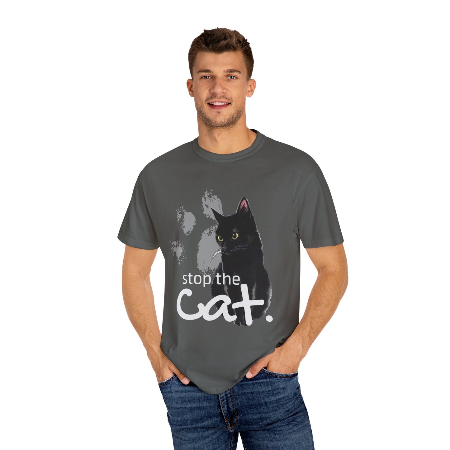 "Stop the Cat" Funny & Stylish Cat T-Shirt