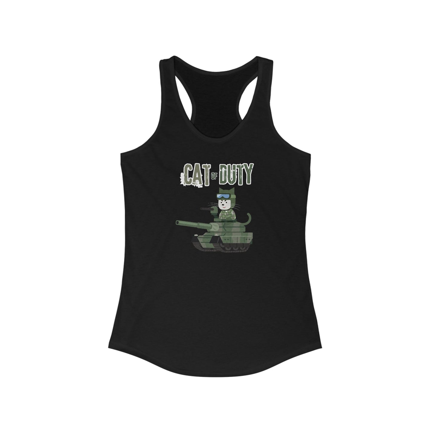 Cat of Duty Funny Women's Tank Top