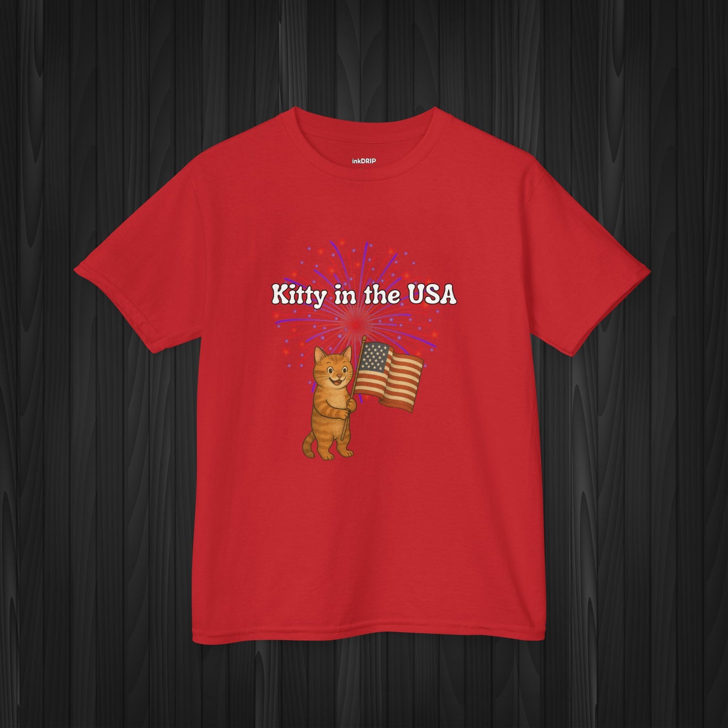 "Kitty in the USA" - Kids Tee