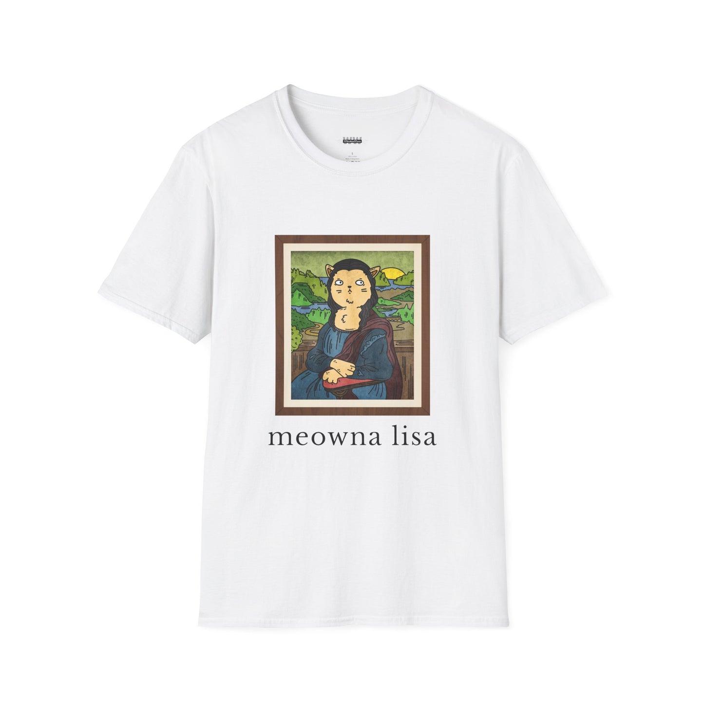 Meowna Lisa Unisex T-Shirt (Bright Colors)