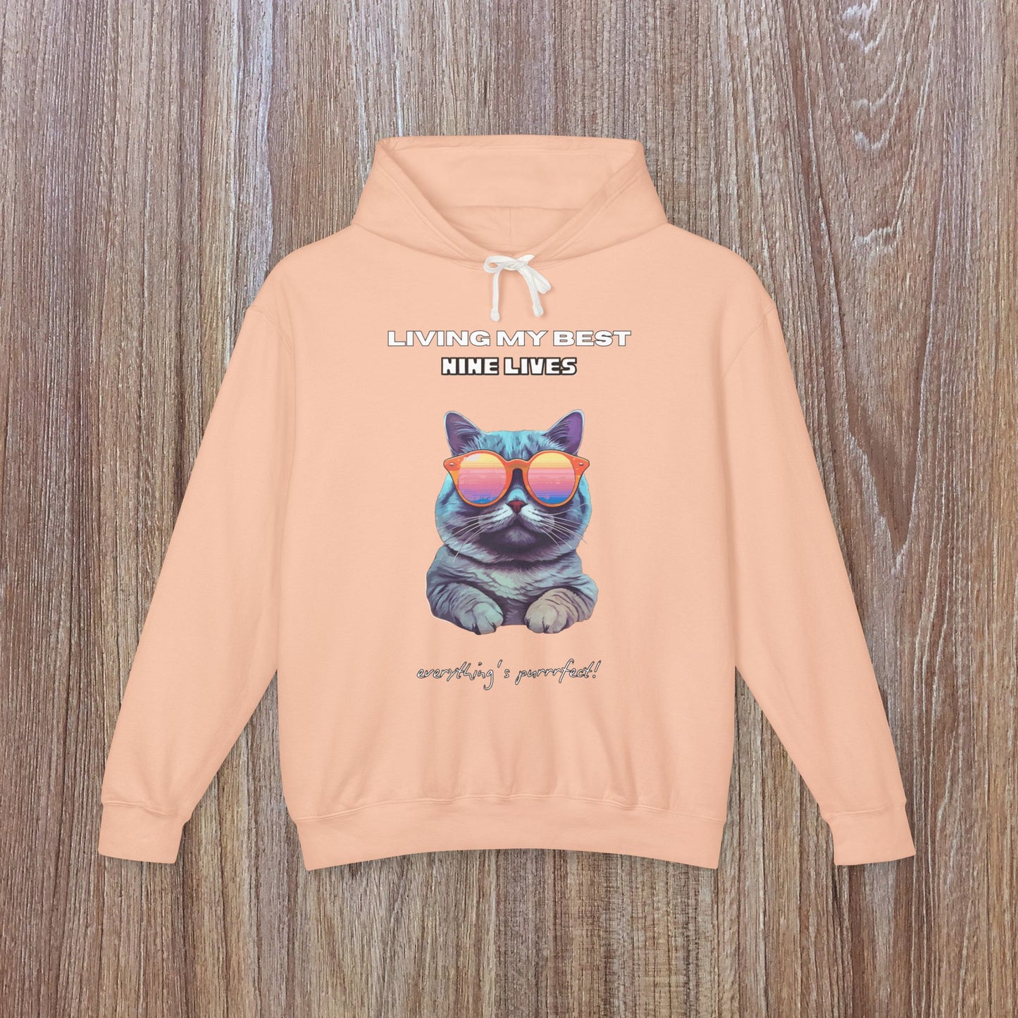"Living My Best 9 Lives" Funny Hoodie