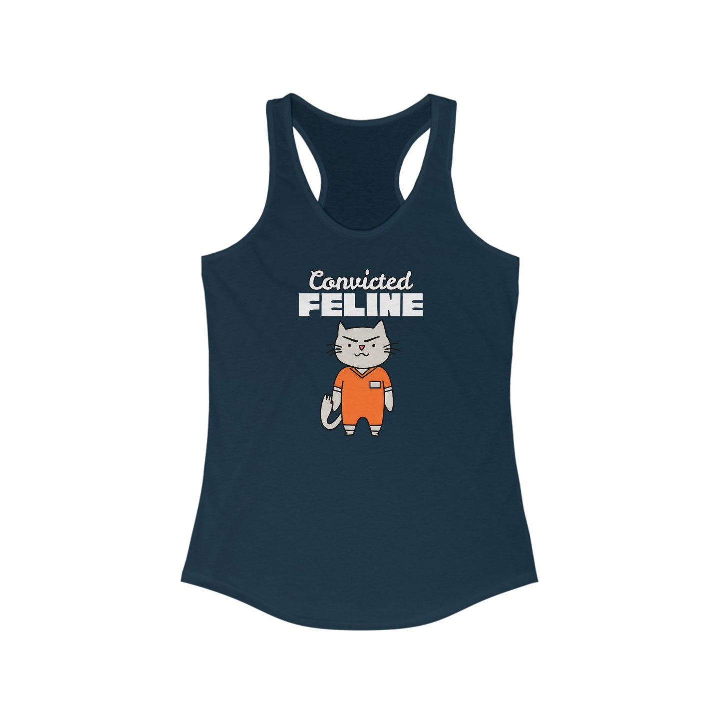 Convicted Feline Funny Women's Tank Top