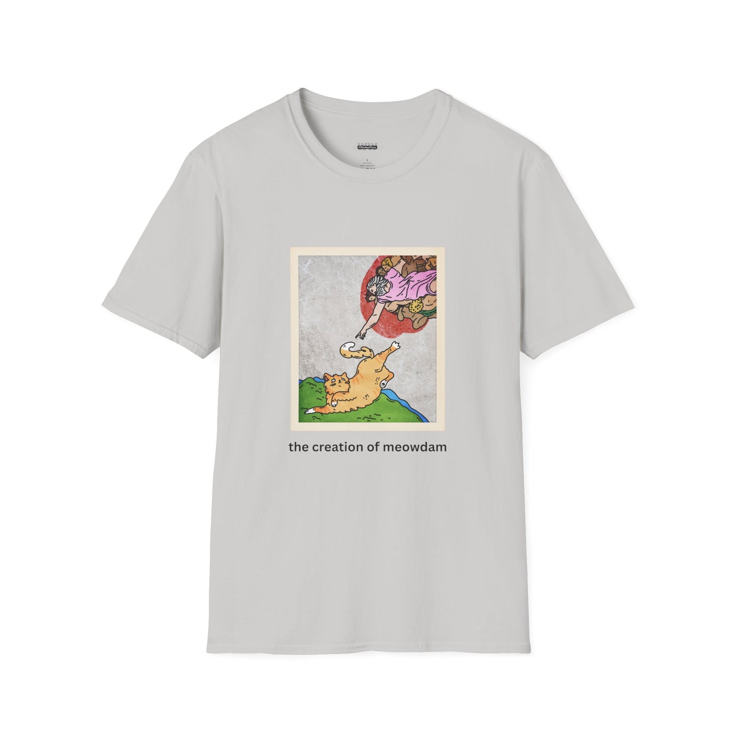 Creation of Meowdam Unisex T-Shirt (Bright Colors)
