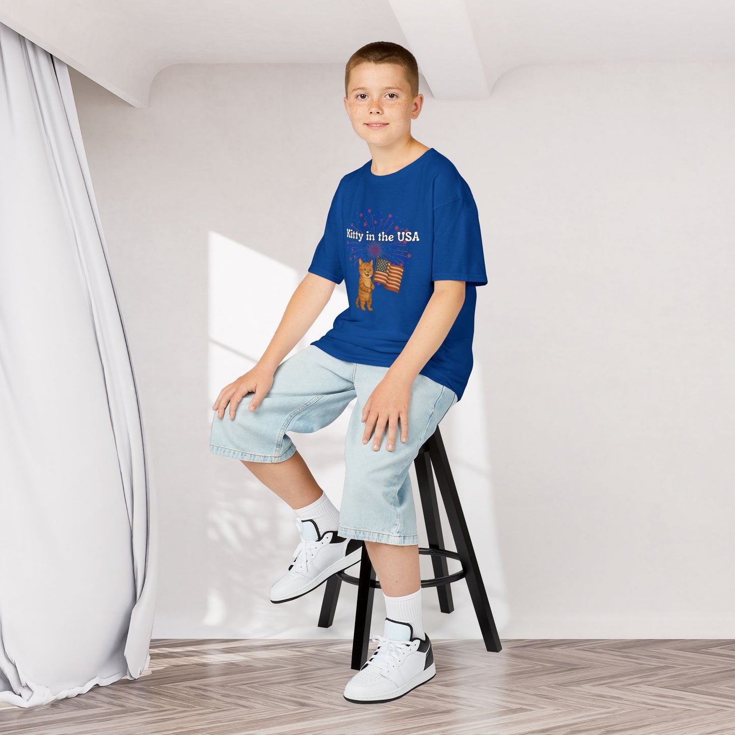 "Kitty in the USA" - Kids Tee