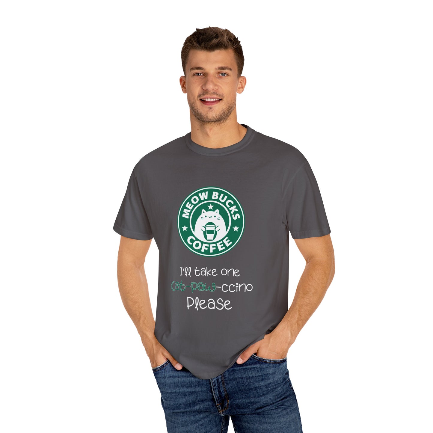 "Meowbucks Coffee" Funny Cat T-Shirt
