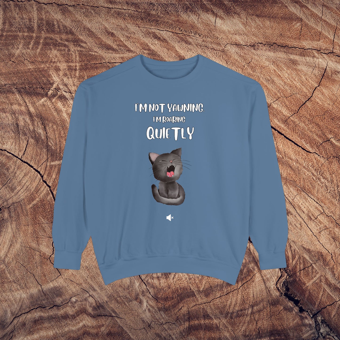 "Roaring Quietly" Cozy Cat Sweatshirt