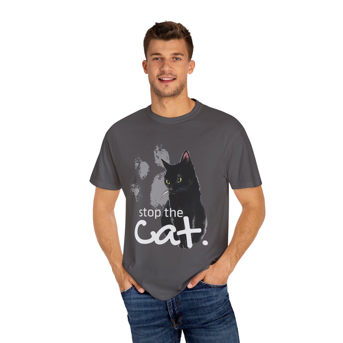 "Stop the Cat" Funny & Stylish Cat T-Shirt