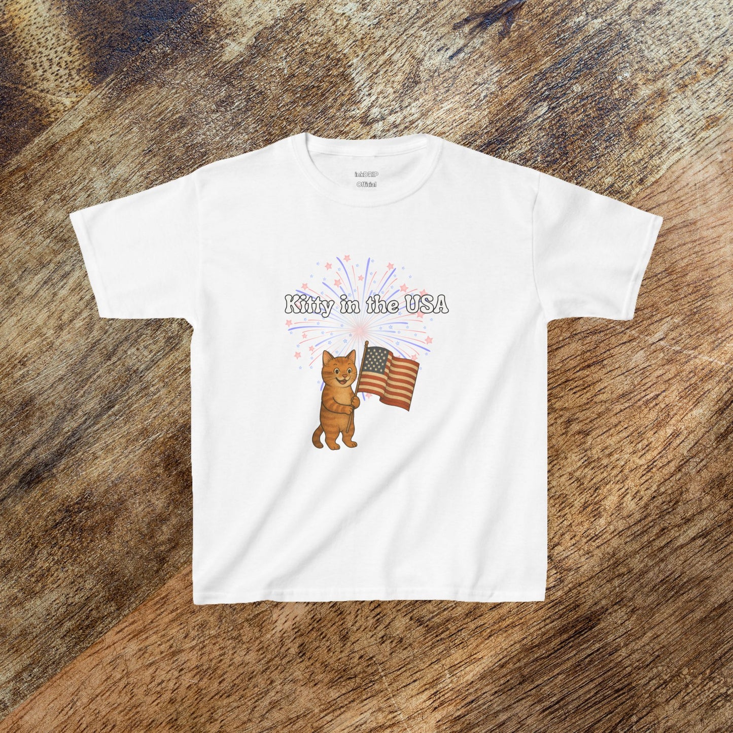 "Kitty in the USA" - Kids Tee