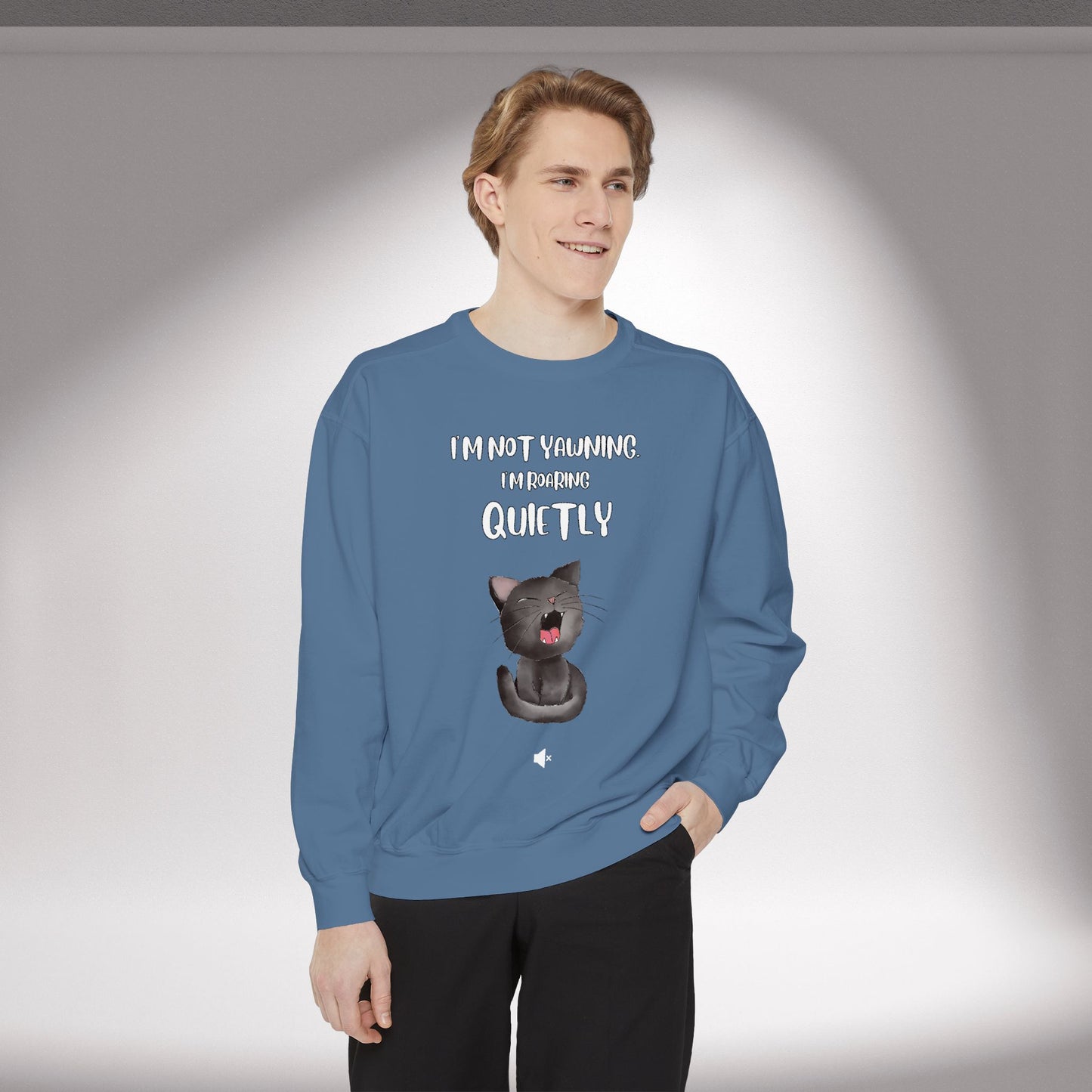 "Roaring Quietly" Cozy Cat Sweatshirt
