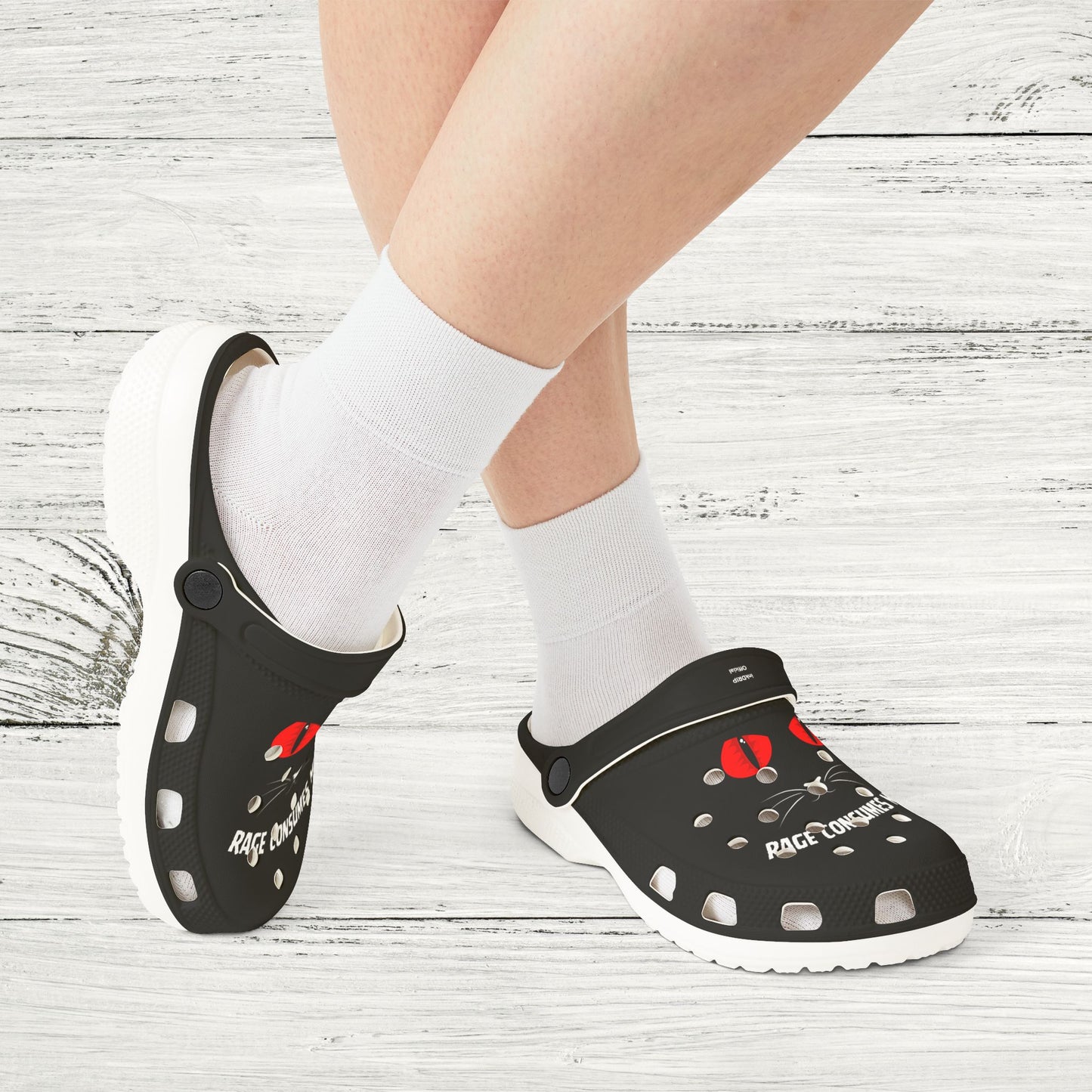 "Rage Consumes Me" - Comfy Foam Clogs