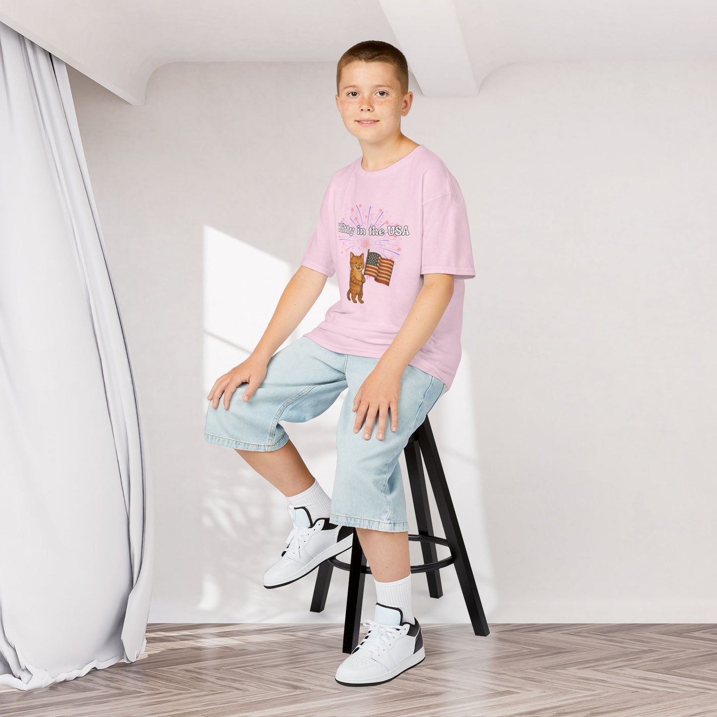 "Kitty in the USA" - Kids Tee