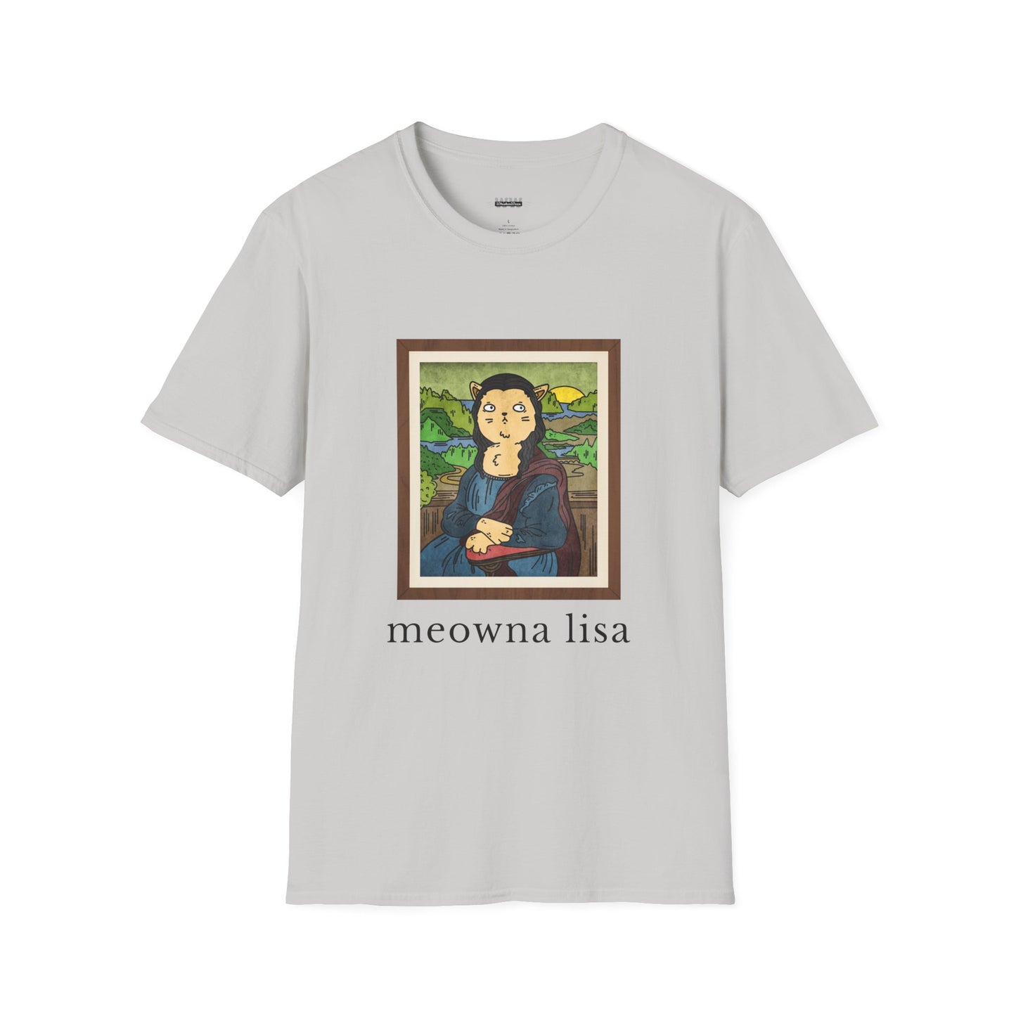 Meowna Lisa Unisex T-Shirt (Bright Colors)