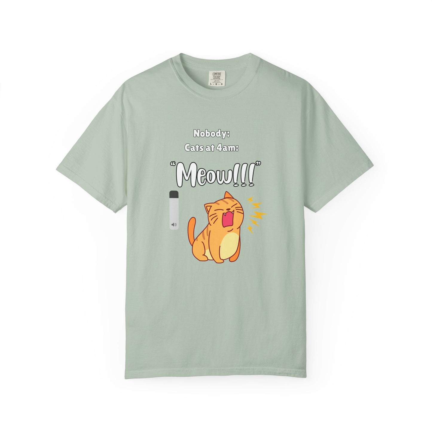 "Cats at 4am: Meow!!!" Funny T-Shirt