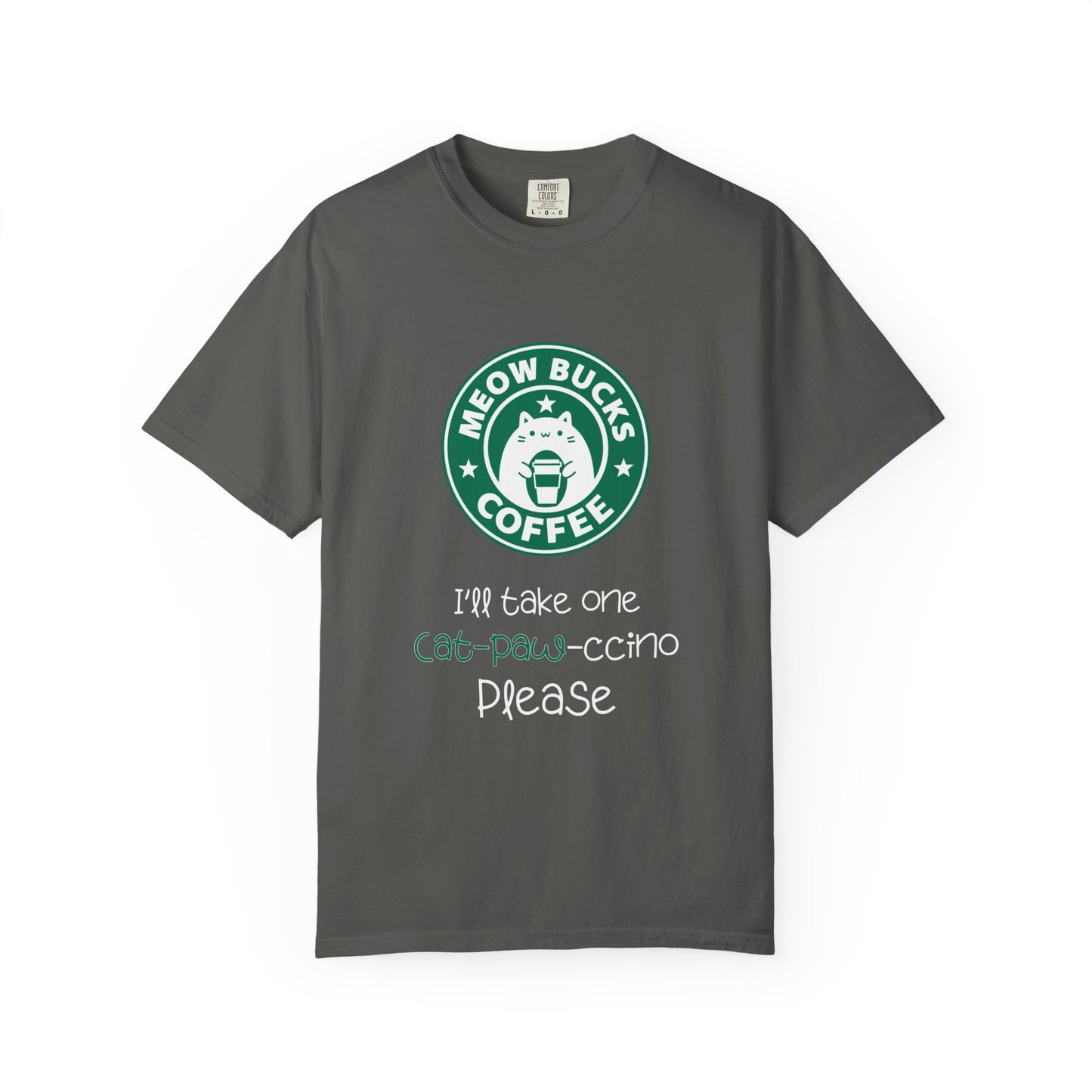 "Meowbucks Coffee" Funny Cat T-Shirt