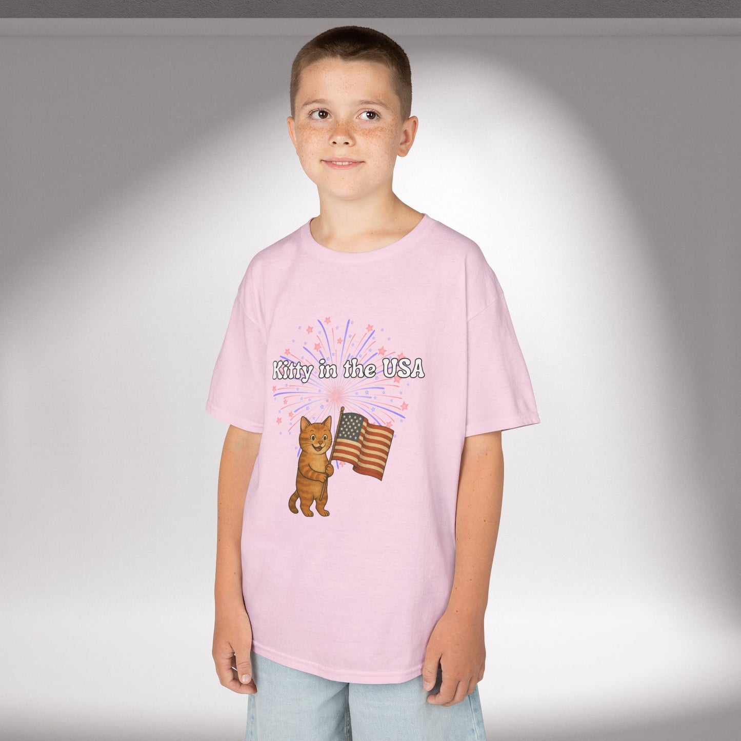 "Kitty in the USA" - Kids Tee