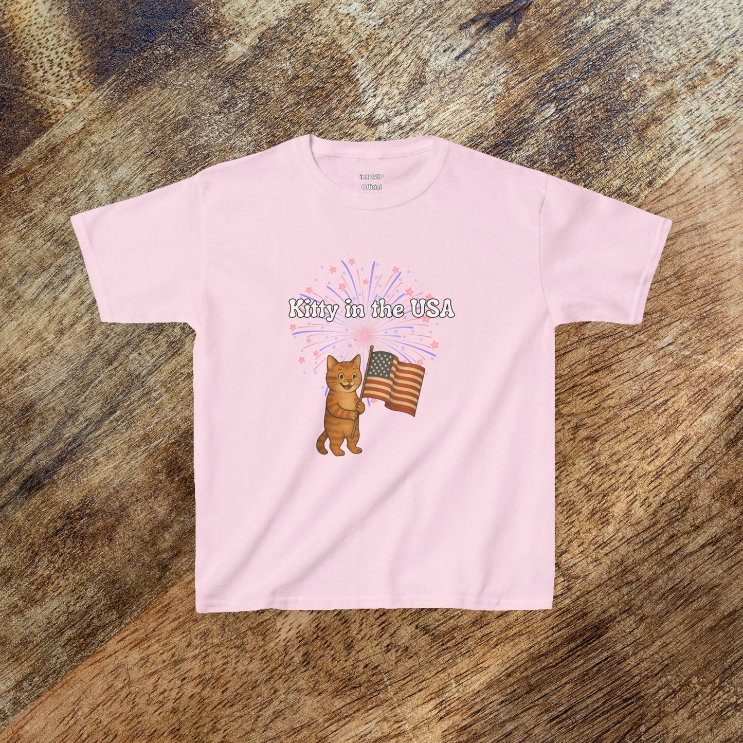 "Kitty in the USA" - Kids Tee