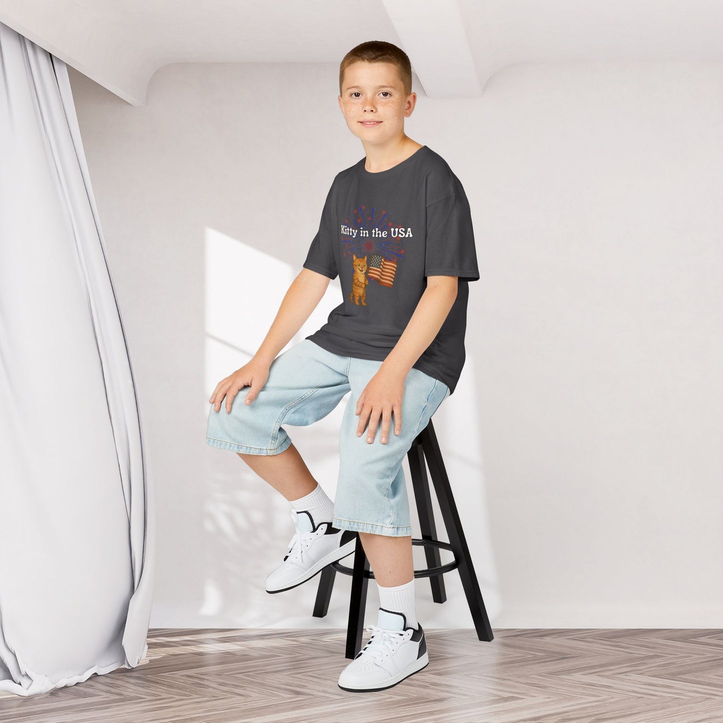 "Kitty in the USA" - Kids Tee