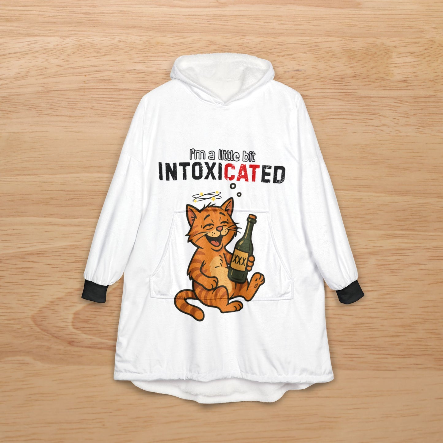 "IntoxiCATed" Funny Hooded Blanket