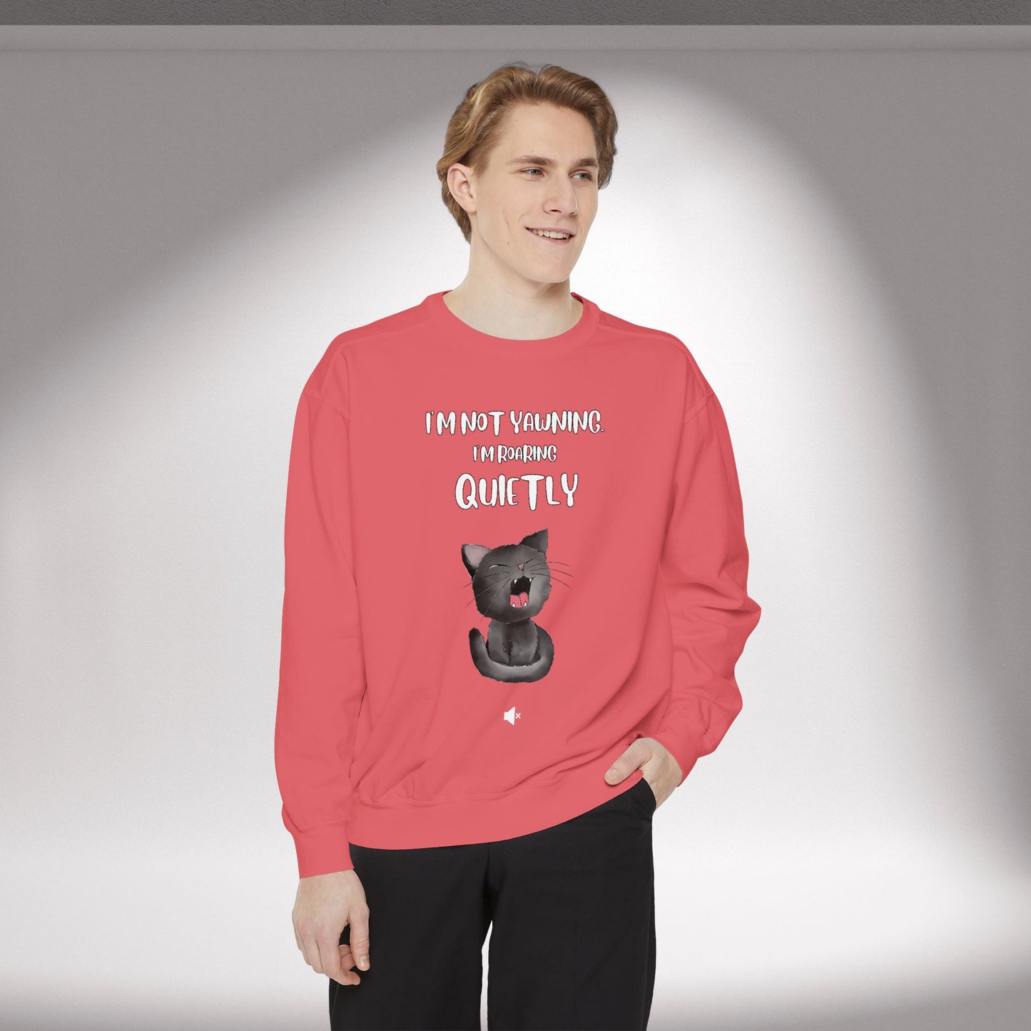 "Roaring Quietly" Cozy Cat Sweatshirt