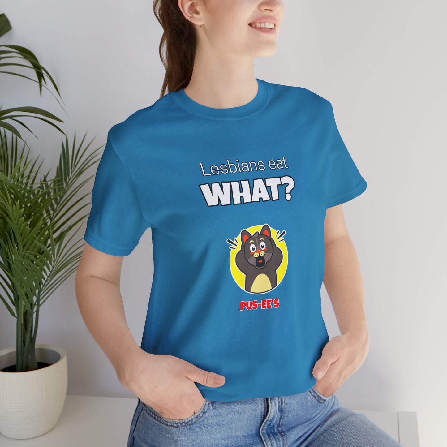 Lesbians Eat What?! Funny Men's/Unisex Shirt