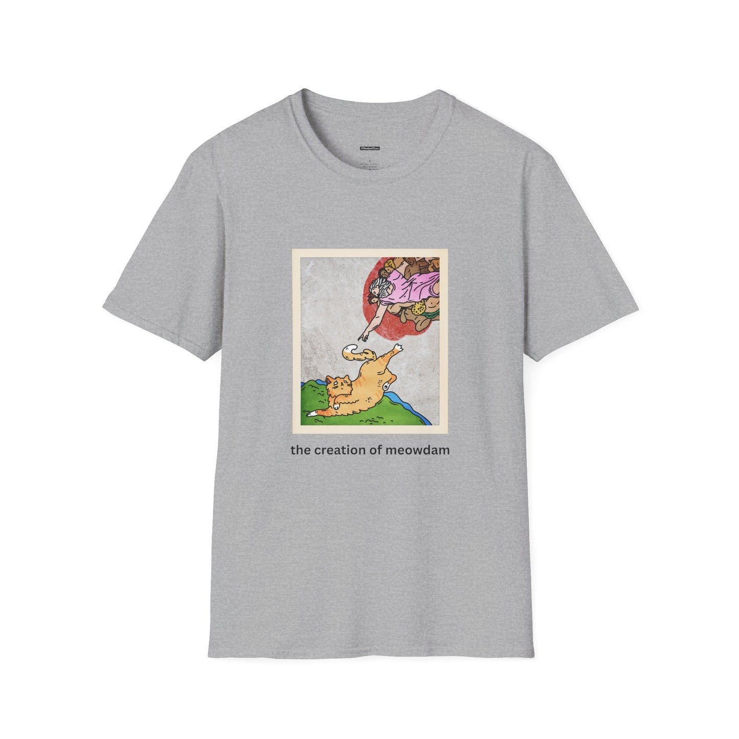 Creation of Meowdam Unisex T-Shirt (Bright Colors)