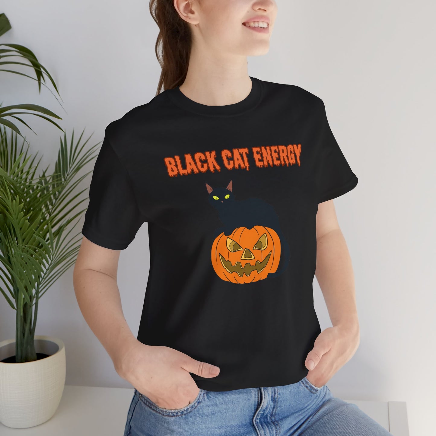 Black Cat Energy Halloween Unisex Shirt