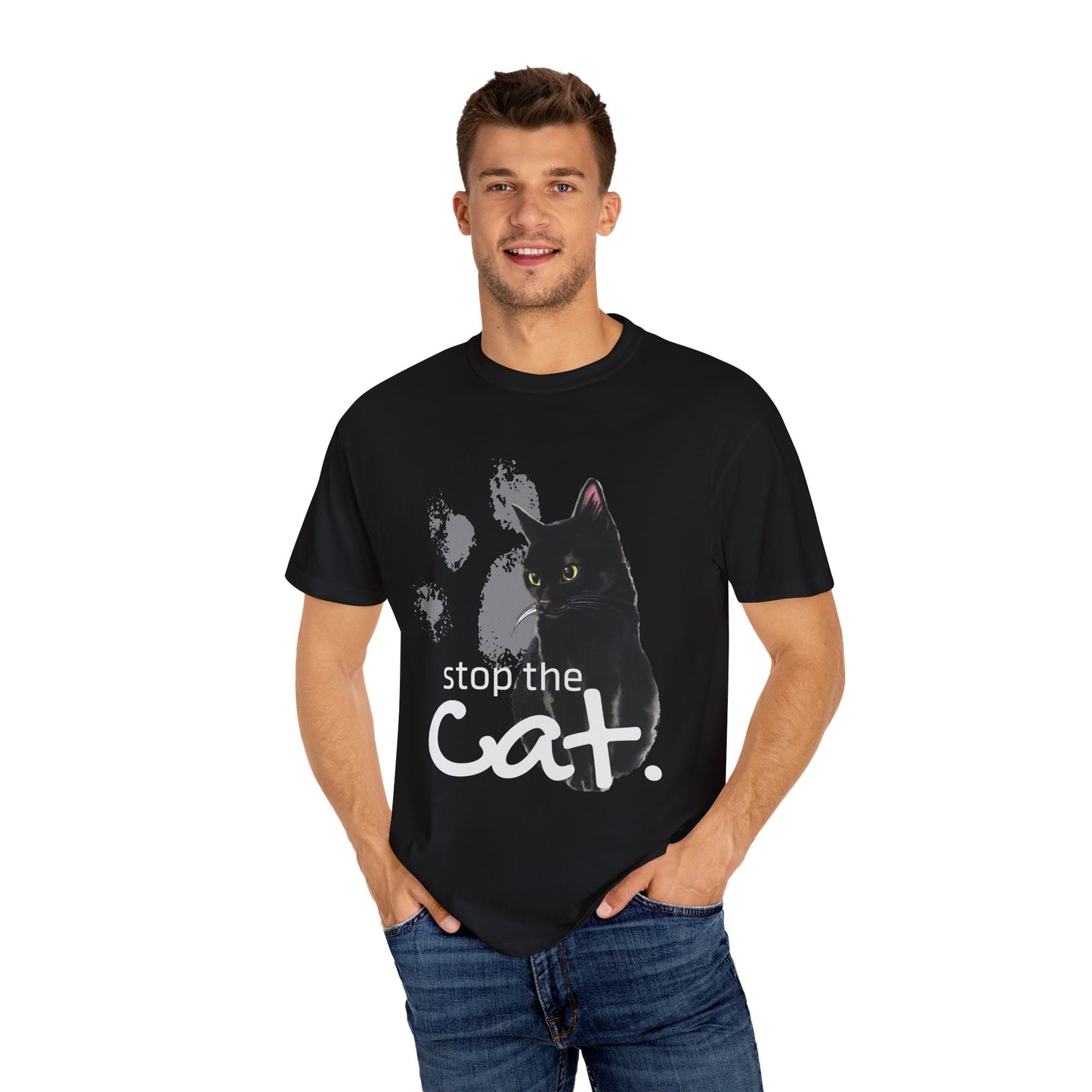 "Stop the Cat" Funny & Stylish Cat T-Shirt