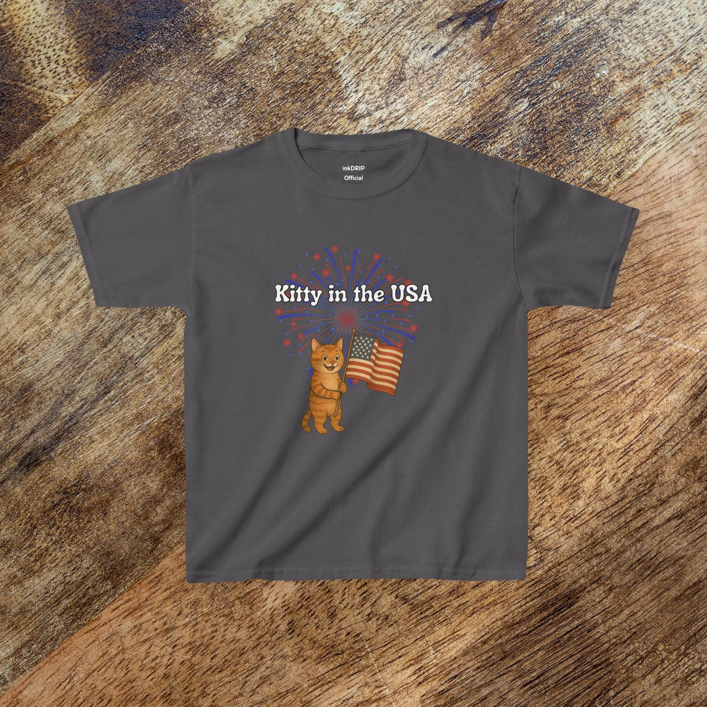 "Kitty in the USA" - Kids Tee