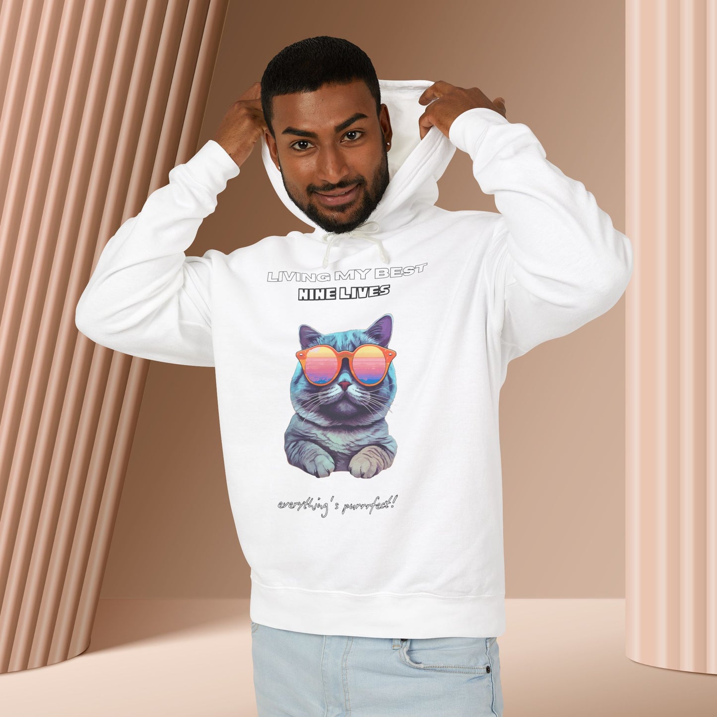"Living My Best 9 Lives" Funny Hoodie