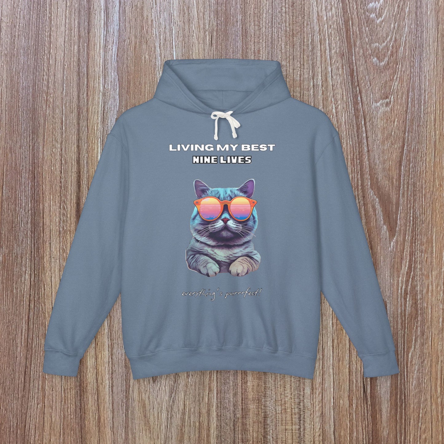 "Living My Best 9 Lives" Funny Hoodie