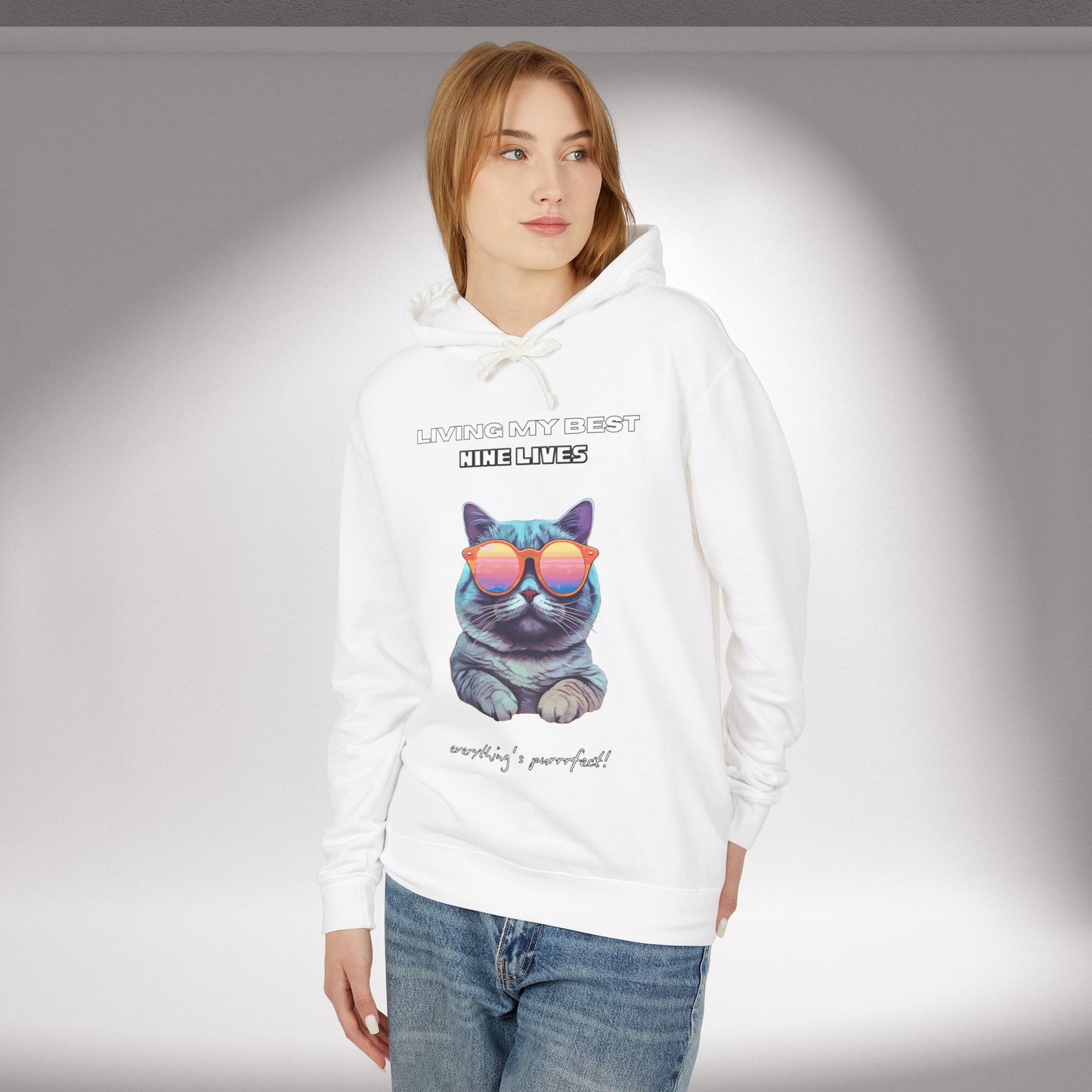 "Living My Best 9 Lives" Funny Hoodie
