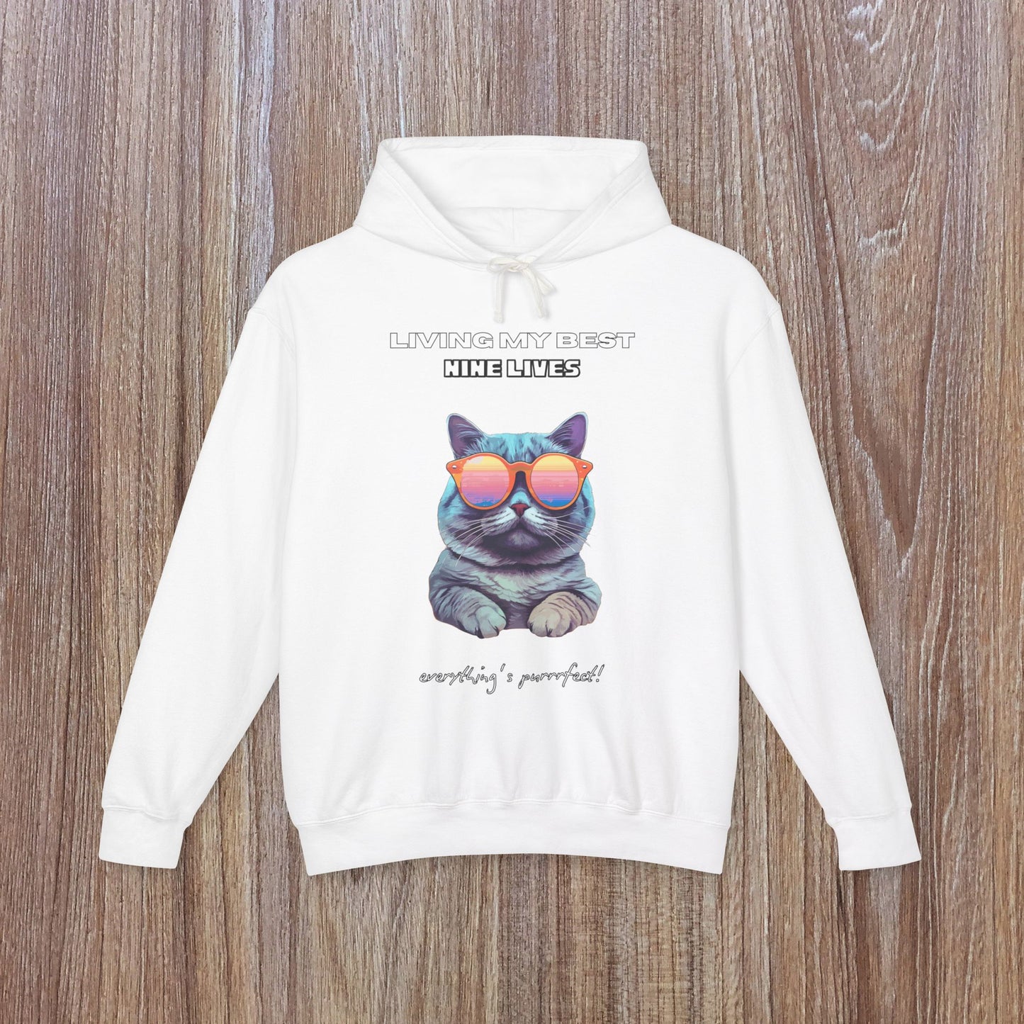 "Living My Best 9 Lives" Funny Hoodie