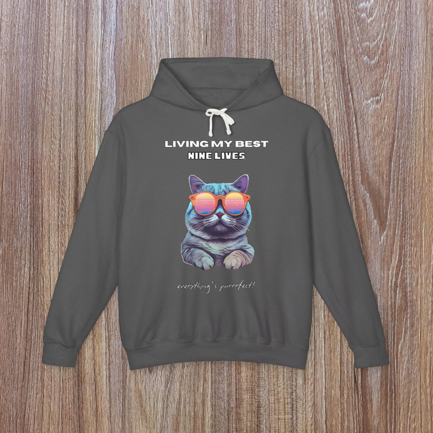 "Living My Best 9 Lives" Funny Hoodie