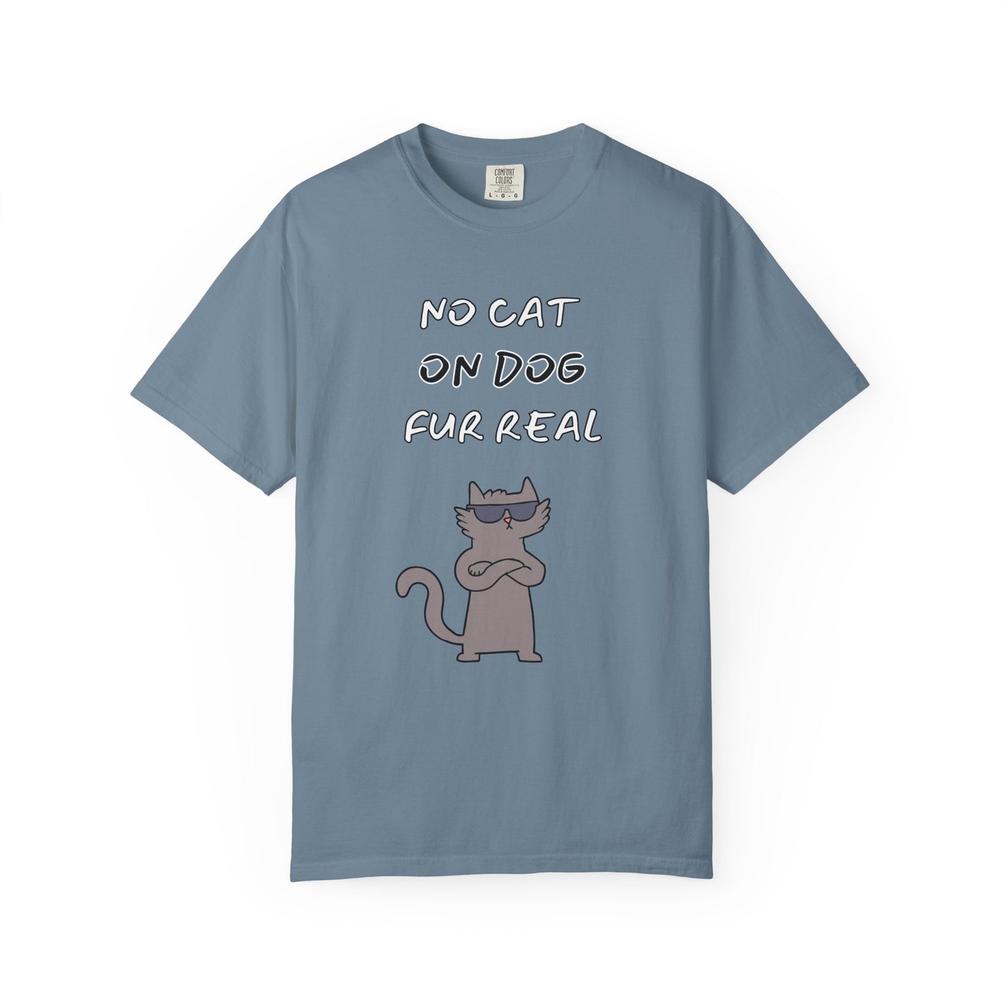 "No Cat, On Dog" Funny Gen-Z Slang Cat T-Shirt