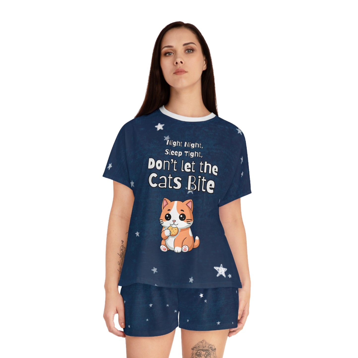 "Don't Let the Cat Bite" Cozy Women's Pajama Set