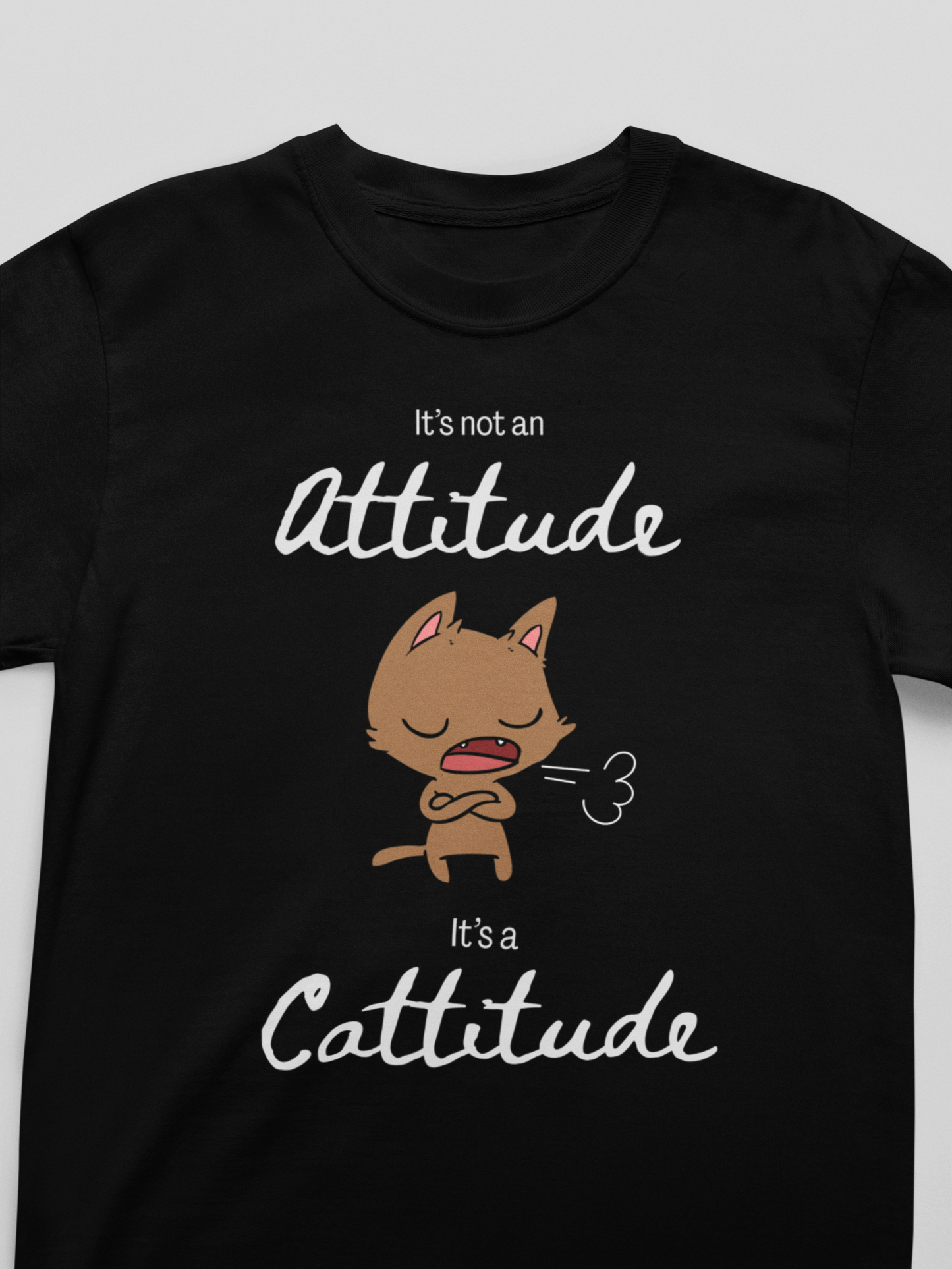 "Cattitude" Funny & Stylish Cat T-Shirt