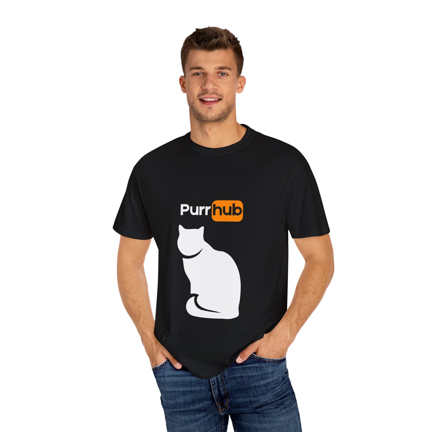 "Purr Hub" Edgy Cat T-Shirt